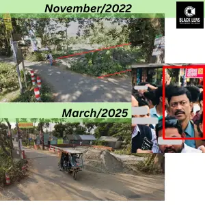 কসবা তালতলা সরকারি খাল ভরাটের সময়রেখা এবং অভিযুক্ত বিএনপি নেতা বাদল।
