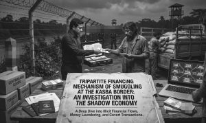 Investigative report on the tripartite financing mechanism of smuggling syndicates at the Kasba border of Bangladesh.